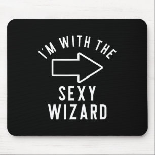 Couples Halloween Costume Shirts I'm With The Y Wi Mouse Pad