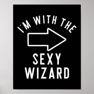 Couples Halloween Costume Shirts I'm With The Y Wi Poster