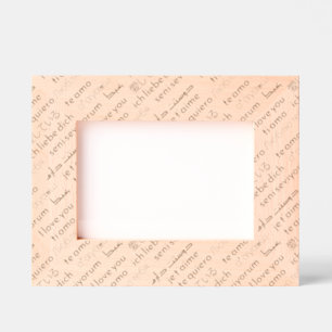 Couple's "I Love You" in Global Romantic Languages Etched Frames