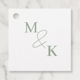 Couples Initials Monogram Favour Tags