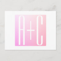 Couple's Initials | Subtle Pink Gradation