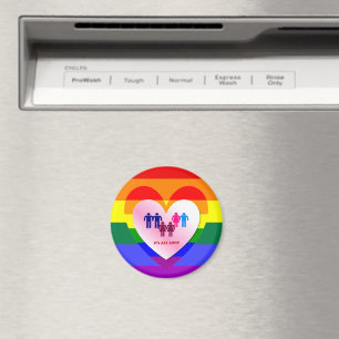 Couples Inside the All Love Pride Heart Magnet
