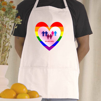 Couples Inside the All Love Pride Heart Standard Apron