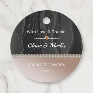 Couples Joint Milestone Birthday With Love Thanks Favour Tags