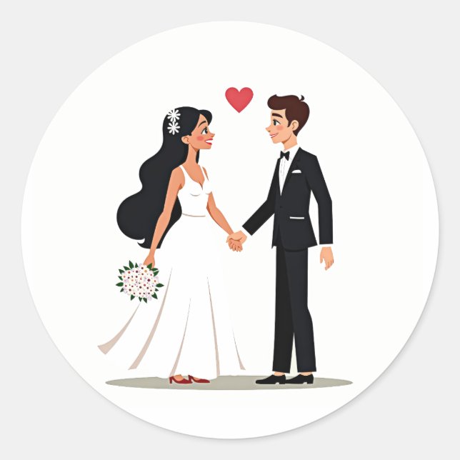 Couples Love Gesture Sticker (Front)