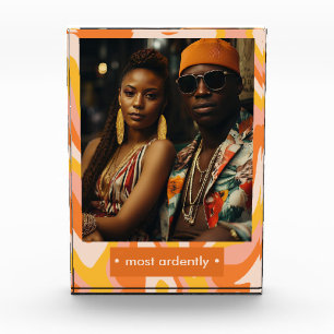 Couple's Love Quote Retro One Photo Block