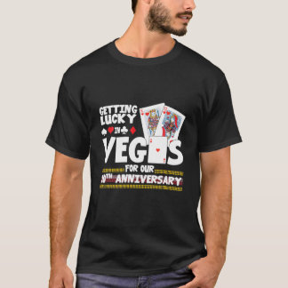 Couples Married 10 Years Vegas 10Th Wedding Annive T-Shirt