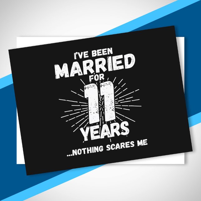 Couples Married 11 Years Funny 11th Anniversary Postcard (Creator Uploaded)