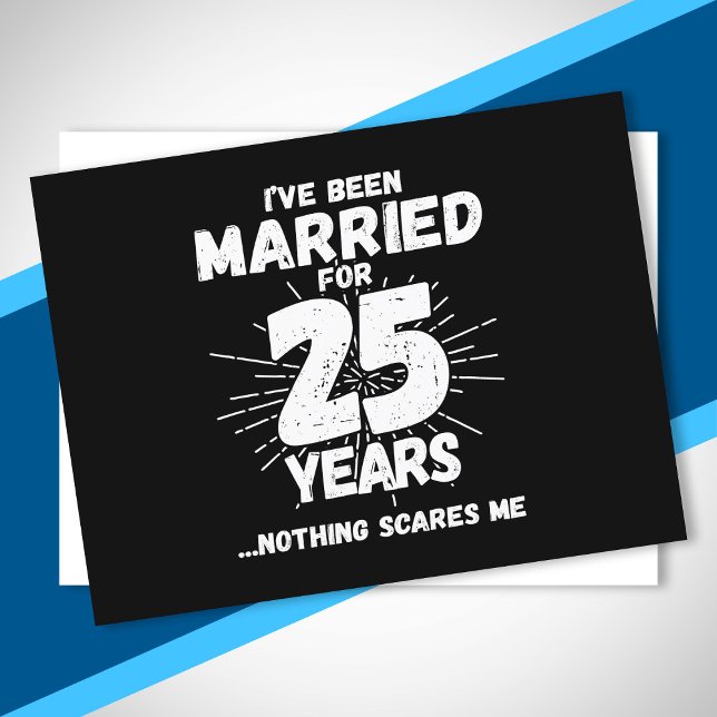 Couples Married 25 Years Funny 25th Anniversary Postcard (Creator Uploaded)