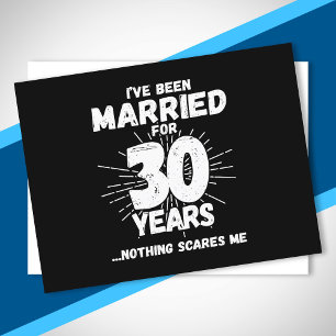 Couples Married 30 Years Funny 30th Anniversary Postcard