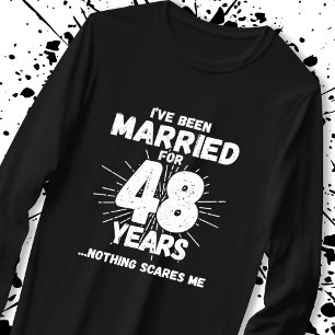 Couples Married 48 Years Funny 48th Anniversary T-Shirt