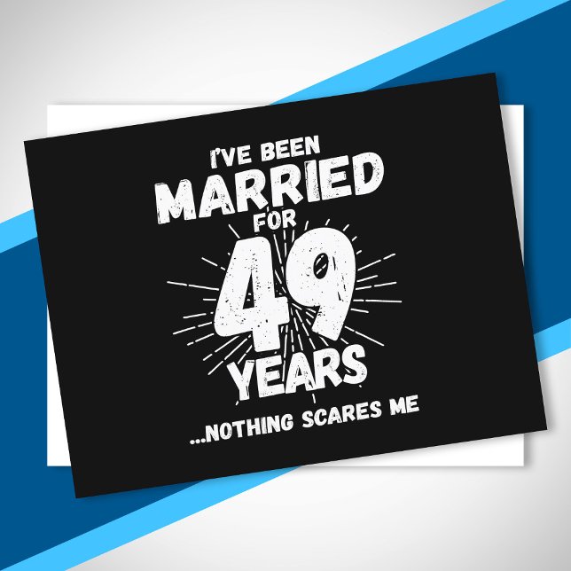 Couples Married 49 Years Funny 49th Anniversary Postcard (Creator Uploaded)