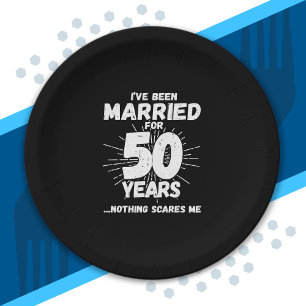 Couples Married 50 Years Funny 50th Anniversary Paper Plate