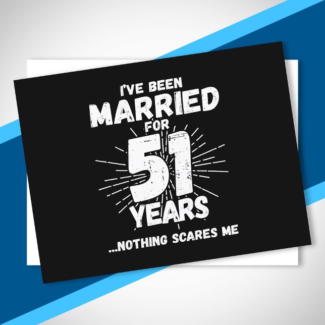 Couples Married 51 Years Funny 51st Anniversary Postcard (Creator Uploaded)