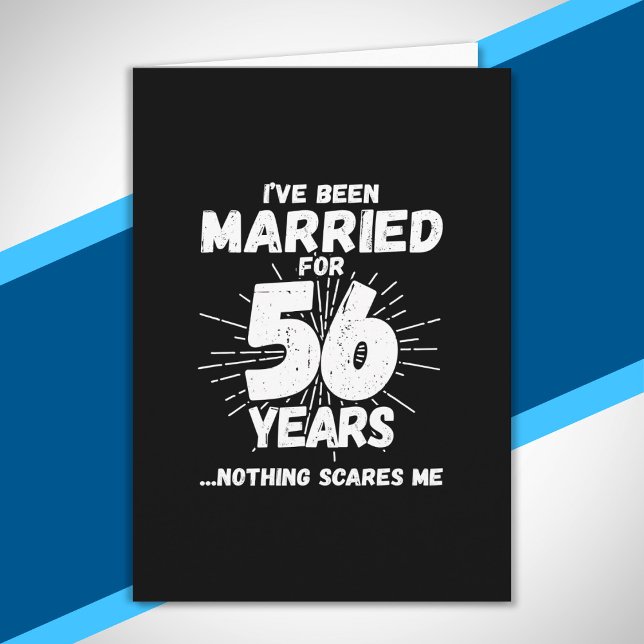 Couples Married 56 Years Funny 56th Anniversary Card (Creator Uploaded)