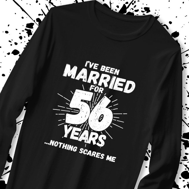 Couples Married 56 Years Funny 56th Anniversary T-Shirt (Creator Uploaded)