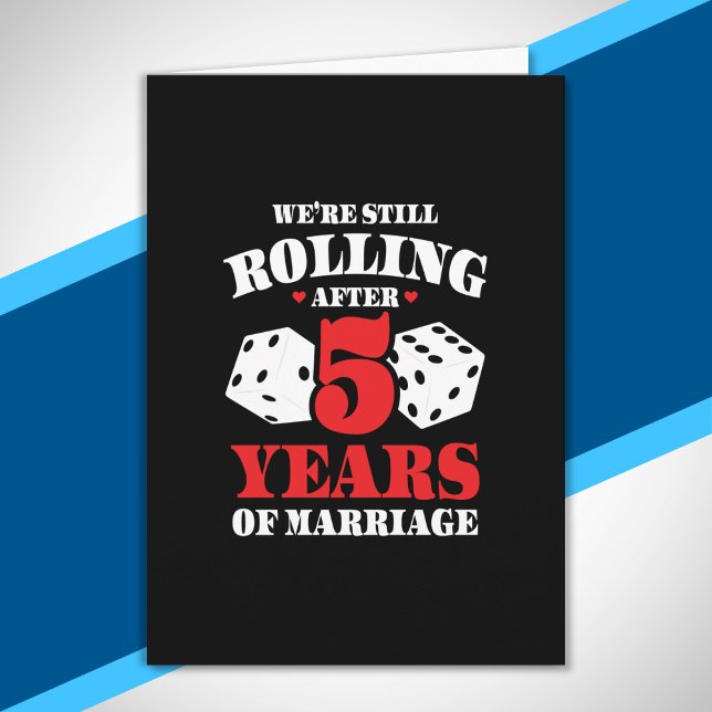 Couples Married 5 Years Funny 5th Anniversary Card (Creator Uploaded)