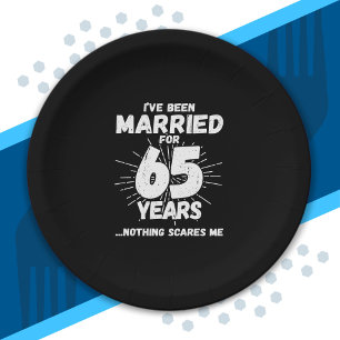 Couples Married 65 Years Funny 65th Anniversary Paper Plate