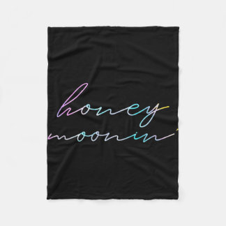 Couples Married Matching Honeymoon Vacation Honey Fleece Blanket