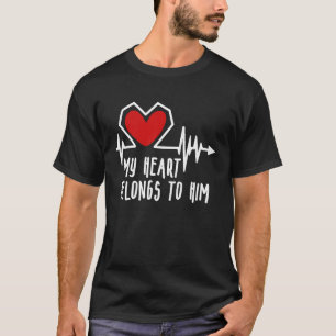 Couples Matching Valentine Day My Heart Belongs To T-Shirt