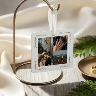 Couples Milestone Timeline Photo Memory Keepsake Metal Tree Decoration
