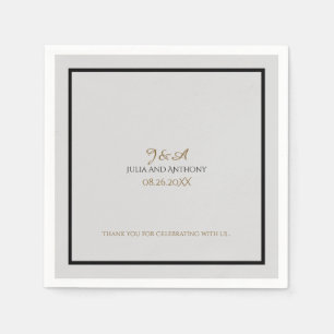 couple's monogram (names/initial) on white napkin