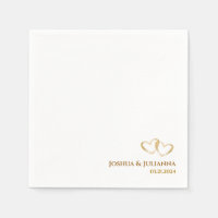 Couples Names Elegant Golden Intertwined Hearts
