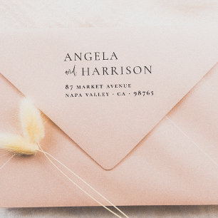 Couples Names Elegant Wedding Return Address Self-inking Stamp