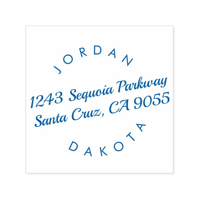 Couple's Names Modern Script Return Address Self-inking Stamp (Design)