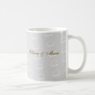 couples names pattern - Mr. and Mrs. personalised Coffee Mug