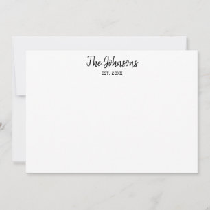 Couples Personalised Black Marker Calligraphy Card