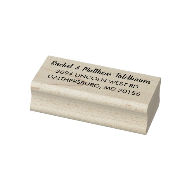 Couples Personalised Return Address Rubber Stamp (Stamp)