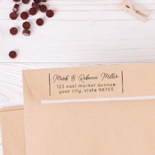 Couple's Personalised Return Address Self-inking Stamp