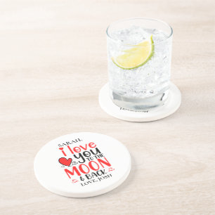 Couples Personalised Sandstone Coaster