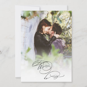 *~* Couples PHOTO DIY RSVP + QR  AR6 Wedding Invit Invitation