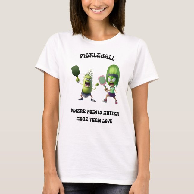 Couples Pickleball T-Shirt by Posh Little Finds (Front)