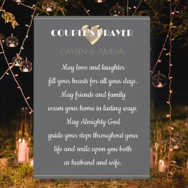 Couple's Prayer wedding gift  Plaque (Creator Uploaded)
