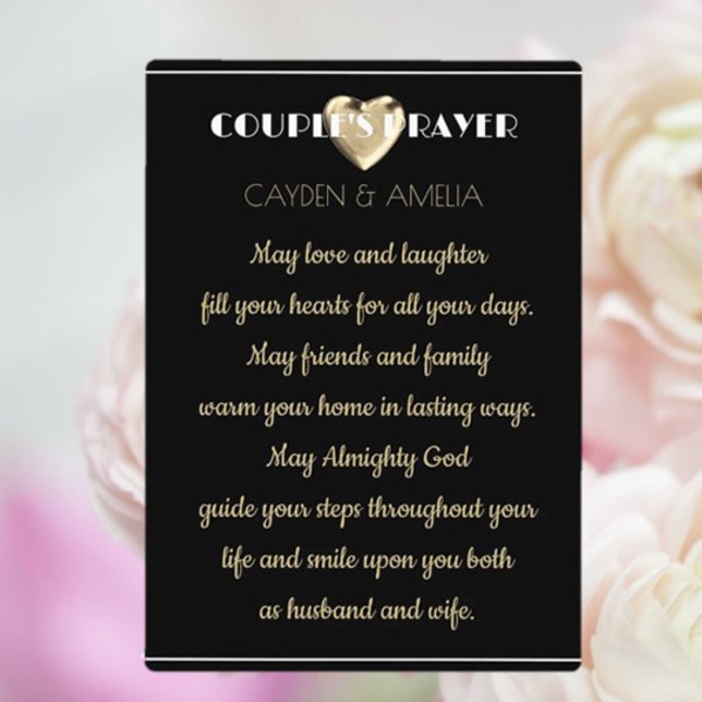 Couple's Prayer wedding gift  Plaque (Creator Uploaded)