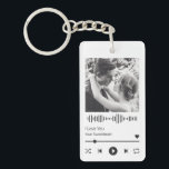 Couples Romantic Wedding Anniversary Music Player Key Ring<br><div class="desc">Easily make this trendy personalised music player keychain unique with your custom photo and text. Makes a perfect gift for anniversaries or special occasions.</div>