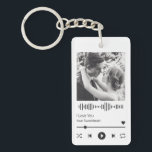 Couples Romantic Wedding Anniversary Music Player Key Ring<br><div class="desc">Easily make this trendy personalised music player keychain unique with your custom photo and text. Makes a perfect gift for anniversaries or special occasions.</div>