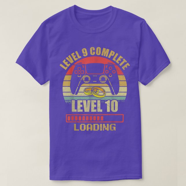Couples s For Him Level 9 Complete Wedding Anniver T-Shirt (Design Front)