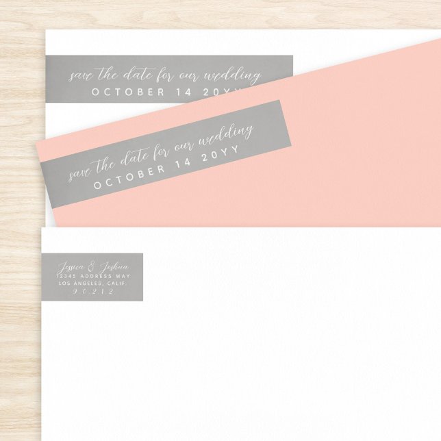 Couples Save the Date Custom Colour Wrap Around Label (Creator Uploaded)