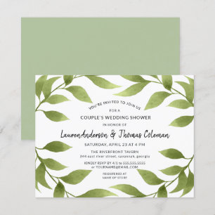 Couple's Shower Botanical Watercolor Willows Invitation