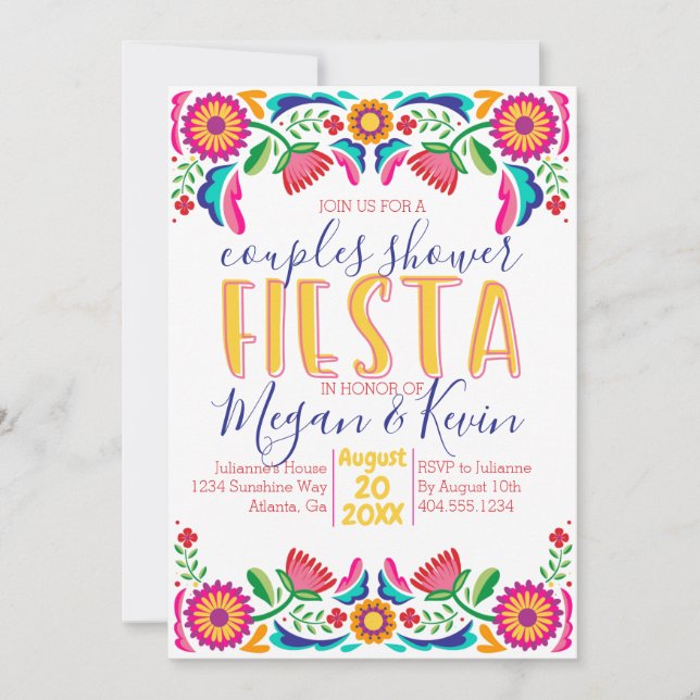 Couples Shower Fiesta Invite,  Invitation (Front)