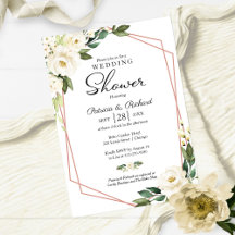  Couples Shower Geometric Floral Greenery 