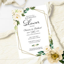  Couples Shower Geometric Floral Greenery