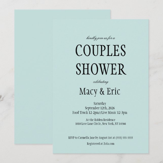 Couples Shower Invite (Front/Back)