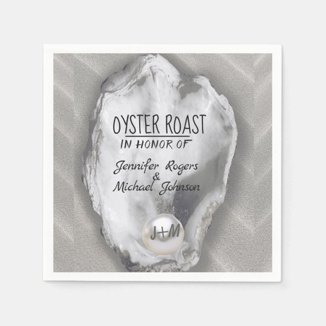 Couples Shower Oyster Roast  Napkin (Front)