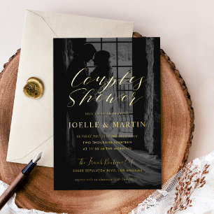Couple's Shower Photo Engagement Party Gold