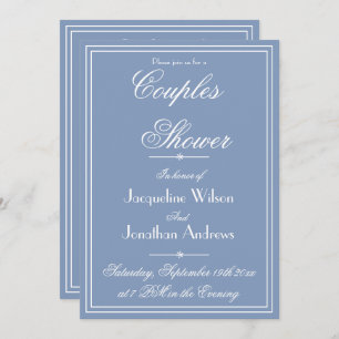 Couples Shower Rustic Personalised Names RSVP Chic Invitation